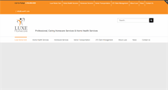 Desktop Screenshot of luxehomecare.com